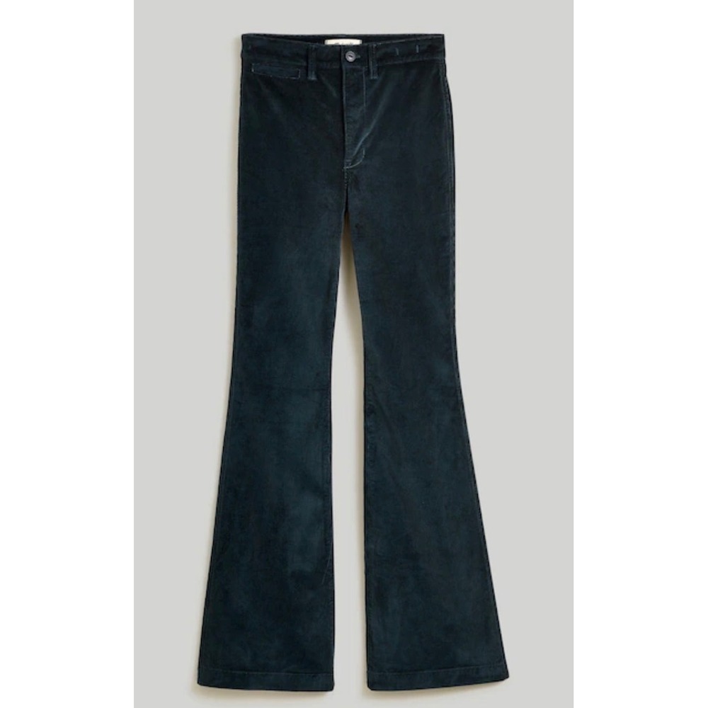 Madewell The Perfect Vintage Flare Pant Corduroy 70’s Vibe Forest Green Size 25